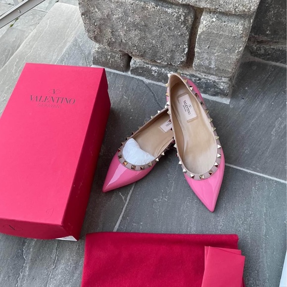 Valentino rock flat 6.5 in pink - Picture 2 of 4
